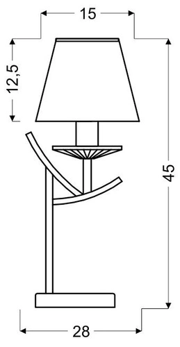 Stolní lampa Valencia 1x40W E14 patina h-45