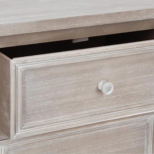 Vysoká skandinávská dřevěná komoda Charme 6 zásuvek do obýváku a ložnice natural