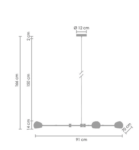 Závěsné svítidlo Astronomy-3 černé moderní nastavitelné do obýváku a jídelny 175 cm