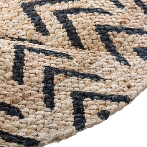 Kulatý koberec boho Living 120 cm juta geometrický do obýváku a ložnice Atmosphera