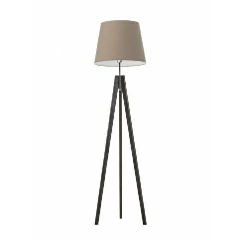 Stojací lampa do obýváku Aruba Lysne dřevěný trojnožka s béžovým stínidlem glamour 149 cm