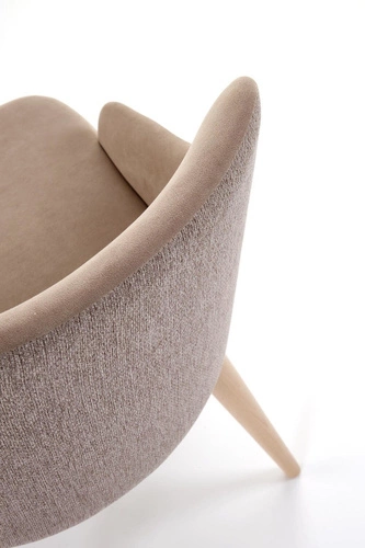Otočná čalouněná židle Jurneya Intesi béžová do jídelny moderní s područkami