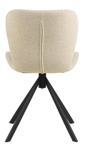 Otočná židle Batilda krémová bouclé Actona do jídelny a kanceláře moderní čalouněná