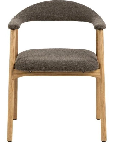 Čalouněná jídelní židle boho Addi Actona hnědý dub s područkami