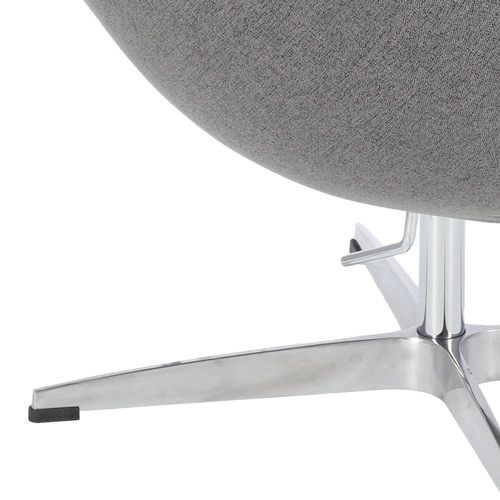 Moderní otočné křeslo ušák Egg do obýváku a kanceláře šedé snadné čištění