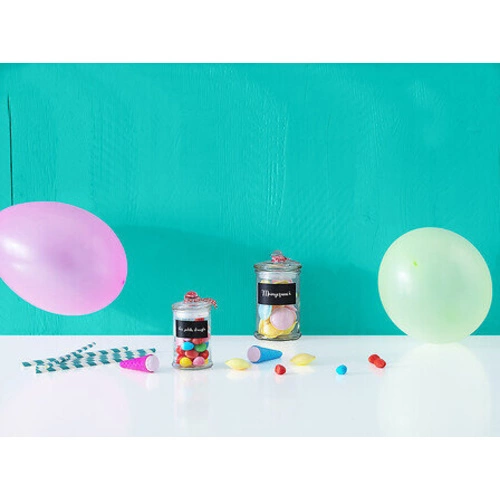 Skleněná nádoba 0,12l s černou etiketou