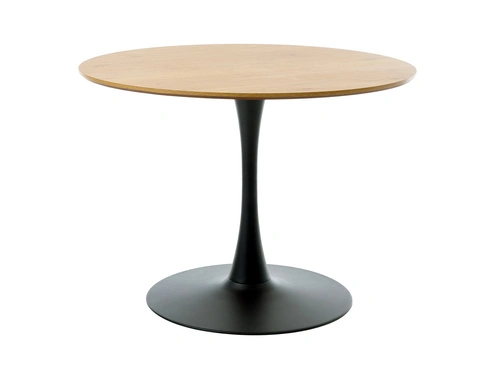 Kulatý jídelní stůl 100 cm Resul dub artisan na černé noze moderní