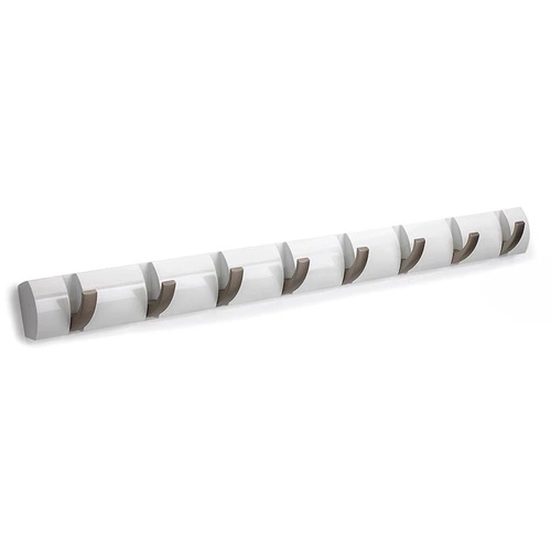 Věšák, 8 úchytů, bílý, FLIP Výprodej