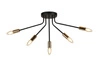 Stropní svítidlo Tiara 5x40W E14 černé