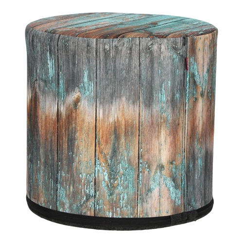Kulatý taburet Old wood Intesi moderní čalouněný do obýváku nebo ložnice multicolor 40 cm