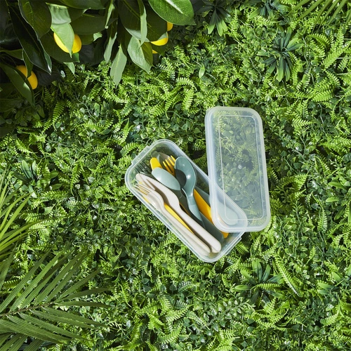 Intesi moderní pikniková sada příborů z plastu pro 4 osoby, 12 dílů, vhodné do myčky