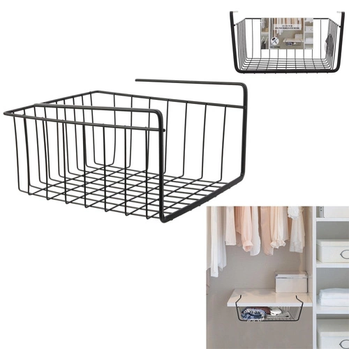 Závěsný policový koš S černý