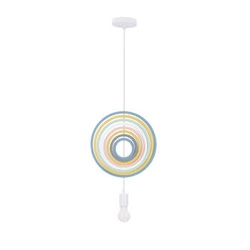Jednoduchá závěsná lampa h8 1x20W E27 iq kids mix color