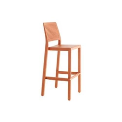 Barová židle Emi 75 cm s opěrkou moderní červená do kuchyně a jídelny SCAB Design