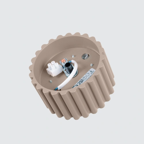 Stropní svítidlo AURA 1 moderní béžové hliníkové do obýváku a kuchyně 10 cm