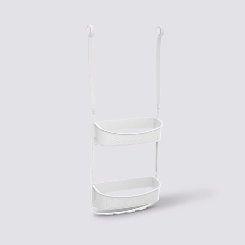 Závěsná koupelnová polička Flexible bílá 69 cm dvoupatrová do sprchy 5five simply smart