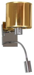 Nástěnné svítidlo Sylwana 1x40W E14 + LED s vypínačem chrom / zlato