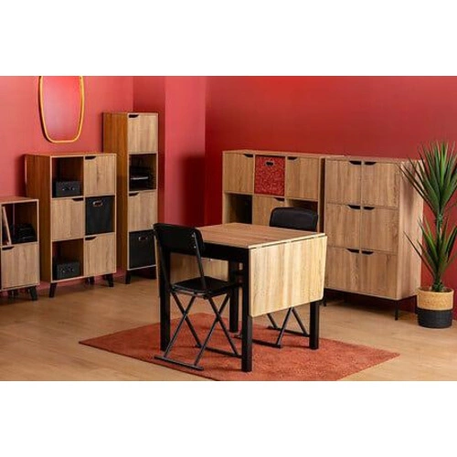 Skládací kuchyňská židle černá kovová 5five simply smart klasická s opěrkou 86 cm