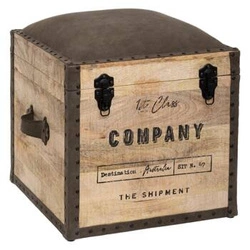 Hnědý čtvercový taburet se schovkou Colonial Atmosphera do obýváku a předsíně 49 cm