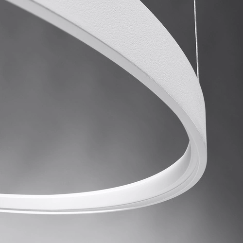 Moderní LED lustr RIO 55 černý, kulatý kovový, industriální styl, 3000K, do obývacího pokoje