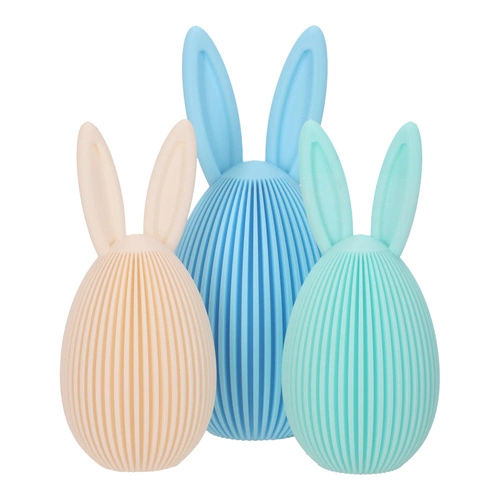 Intesi velikonoční figurka Velké modré vajíčko s oušky moderní dekorace na stůl nebo komodu