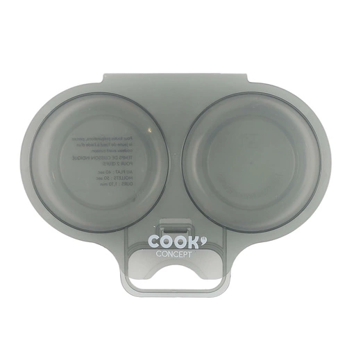 Nádoba na vaření vajec v mikrovlnné troubě šedá