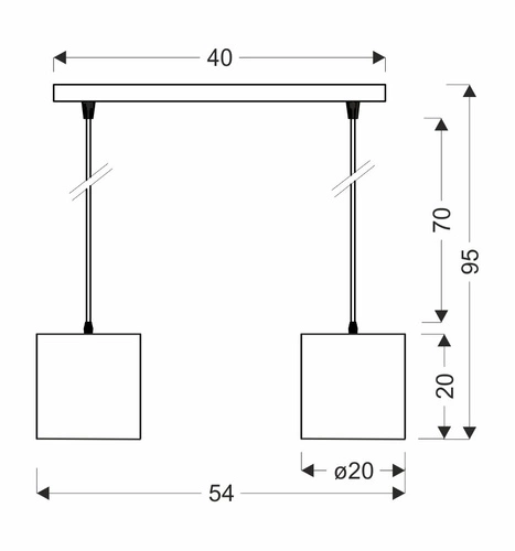 Závěsná lampa Atlanta bílá 2x40W E27 stínidlo bílé