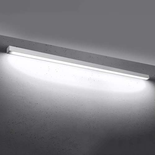 Nástěnné LED svítidlo PINNE 200 bílé minimalistické do obýváku a ložnice hliník 4000K