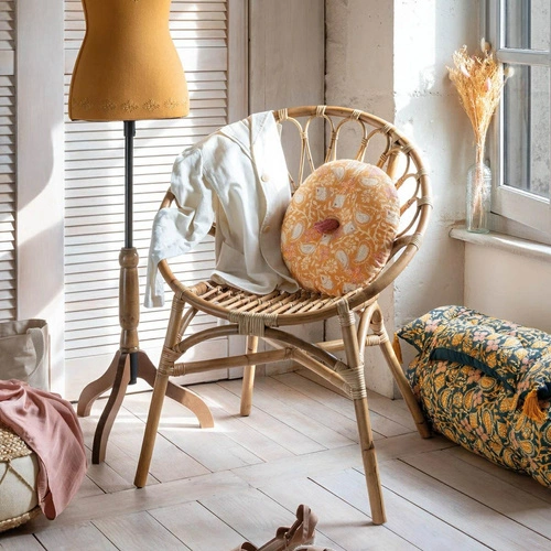 Relaxační křeslo Praya ratanové boho do obýváku i na terasu, lehké, stohovatelné Atmosphera