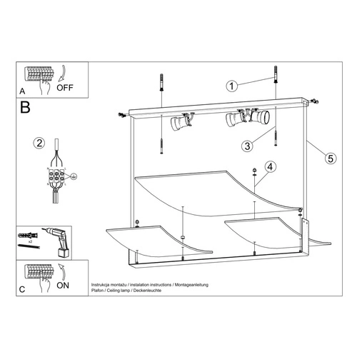 Stropní svítidlo CELIA bílá