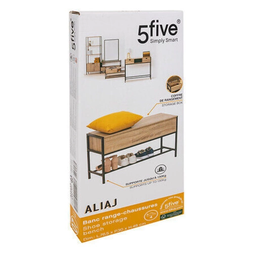 Lavice do předsíně Aliaj loftová s úložným prostorem na boty přírodní 5five simply smart