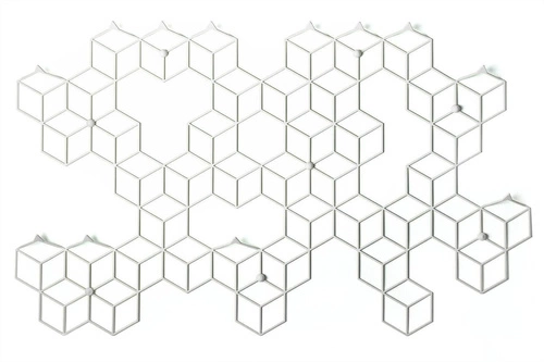 Moderní nástěnný věšák do předsíně Stiga XL bílý kovový POLYHEDRA 97 cm