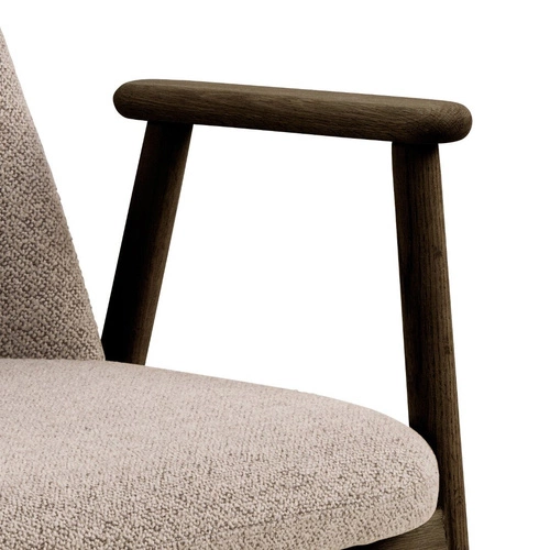 Skandinávská jídelní židle Leo čalouněná s područkami béžová dub Actona