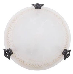 Stropní svítidlo Lusa bílý kulatý 30 cm skleněný moderní do obýváku a kuchyně