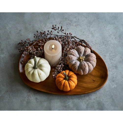 Oválný dřevěný tác z akácie House Nordic na servírování kávy 28x39 cm