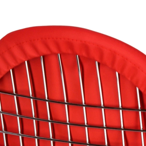 Kovová jídelní židle Net Double červená moderní drátěná D2.DESIGN chromovaná