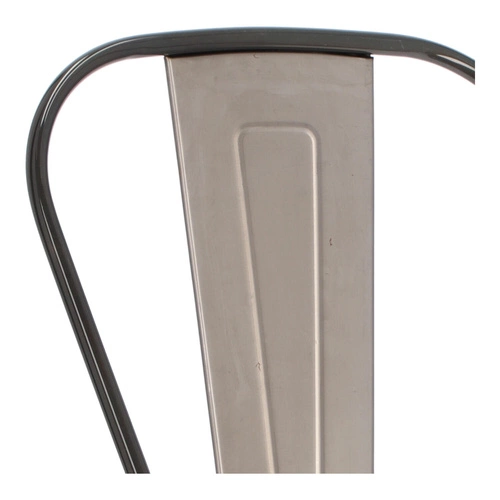 Barová židle Paris Back 75 cm kovová industriální s opěrkou do kuchyně a k ostrůvku šedá D2.DESIGN