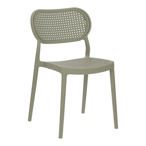 Zahradní židle Bilto Intesi zelená z polypropylenu, snadné čištění, stohovatelná, boho