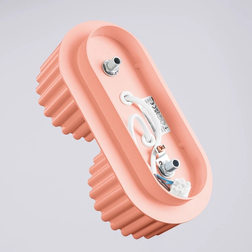 Stropní svítidlo AURA 2 růžové kulaté moderní do obýváku a kuchyně hliník GX53