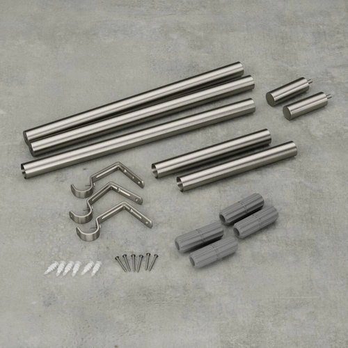 Jednoduchá garnýž Umbra Zen nastavitelná 81–162 cm nikl moderní do obýváku nebo ložnice