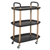 Intesi Kaleo moderní kovový servírovací vozík na kolečkách do kuchyně a obýváku 3 police