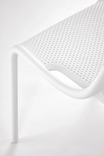 Bílá jídelní a zahradní židle z plastu, moderní, stohovatelná, Lynette Intesi