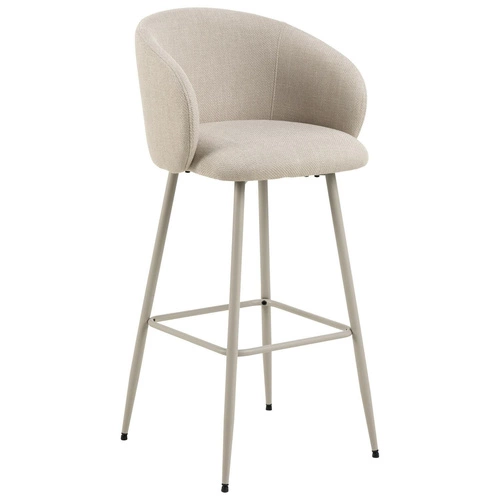 Barová židle s opěradlem Eleanor béžová čalouněná do kuchyně a k ostrůvku skandinávský styl Actona