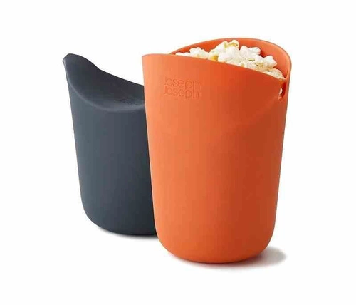 JJ - Sada 2 nádob na popcorn, M-Cuisine oranžová/šedá