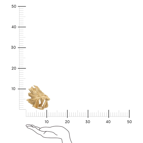 Dekorační figurka zlatá rybka Bojovník Atmosphera glamour do obýváku nebo jako dárek 12 cm