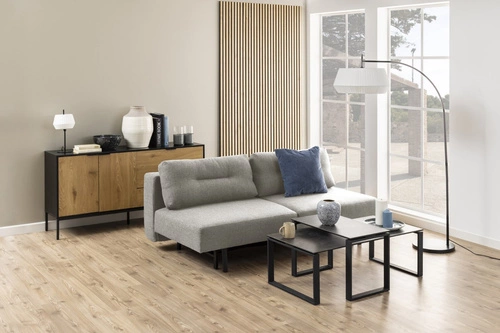 Rozkládací pohovka Malling světle šedá 2místná skandinávská do obýváku s funkcí spaní