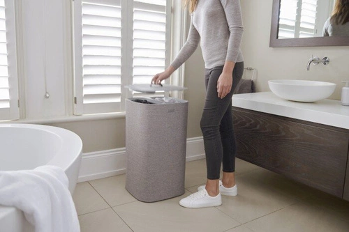Joseph Joseph Tota moderní dvoukomorový koš na prádlo 60 l do koupelny šedý