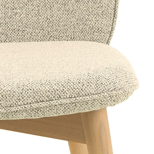 Čalouněná židle Cindy béžová skandinávská do jídelny a obývacího pokoje Actona kaučukové dřevo