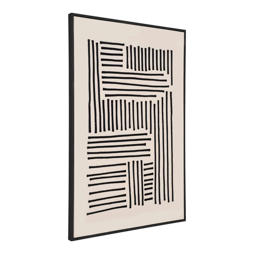 Dekorativní obraz Lipari No.1 100x140 černo‑béžový do obývacího pokoje