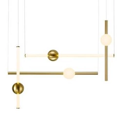 Závěsné LED svítidlo O-LINE Step into Design mosaz 110 cm moderní do obýváku